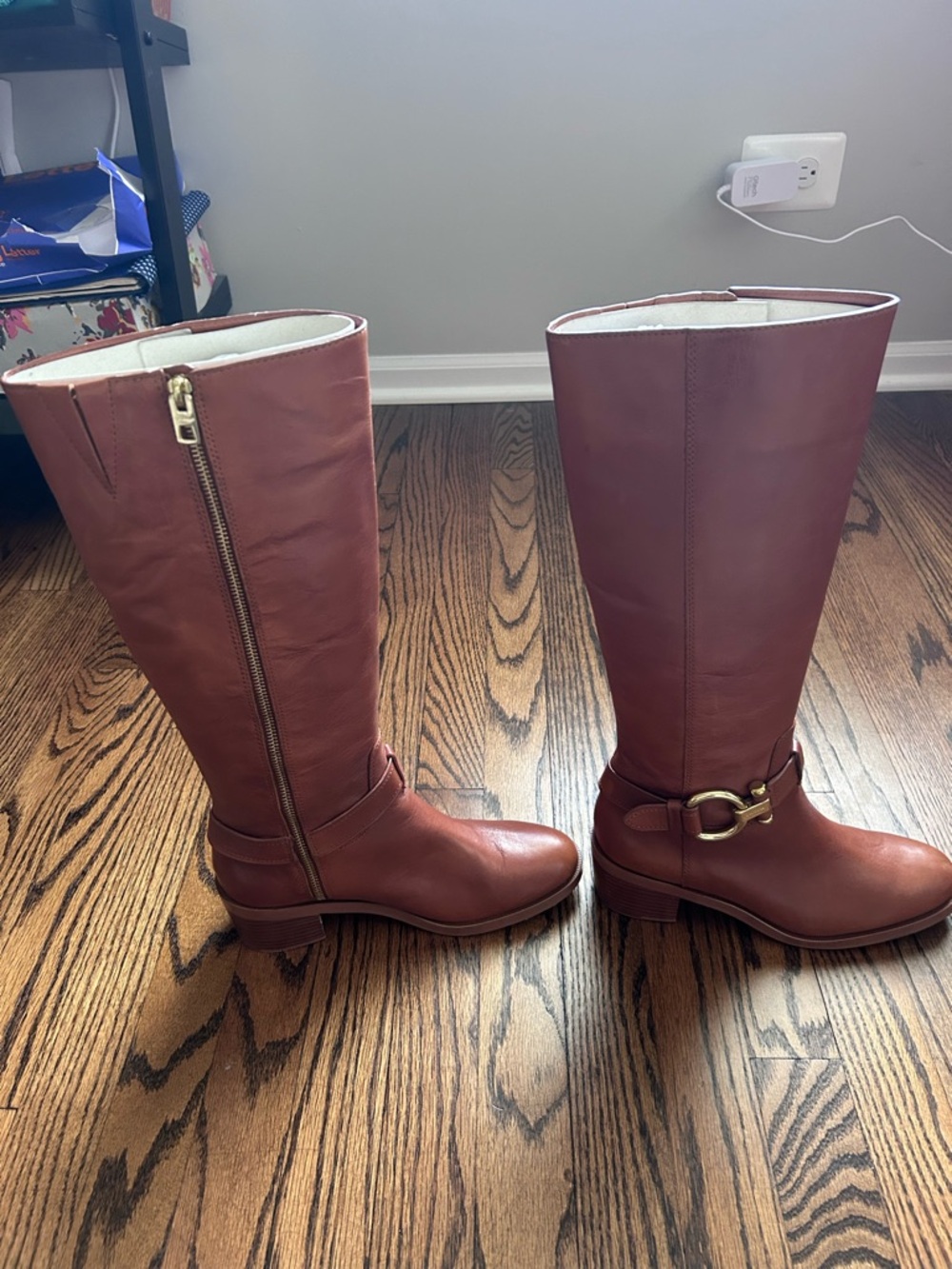 Coach Saddle Leather Tall Boots - Picture 5 of 15